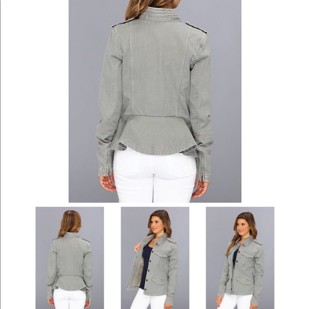 Joes jeans peplum military jacket  epaulets small